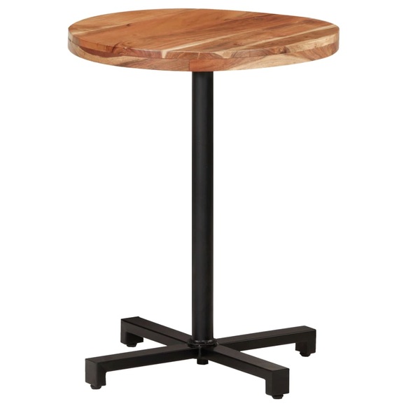 vidaXL Bistrotisch Rund Ø60x75 cm Akazie Massivholz