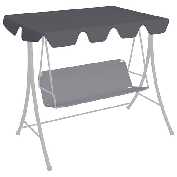 vidaXL Ersatzdach für Hollywoodschaukel Anthrazit 150/130x70/105 cm