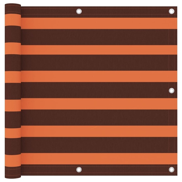 vidaXL Balkon-Sichtschutz Orange und Braun 90x300 cm Oxford-Gewebe