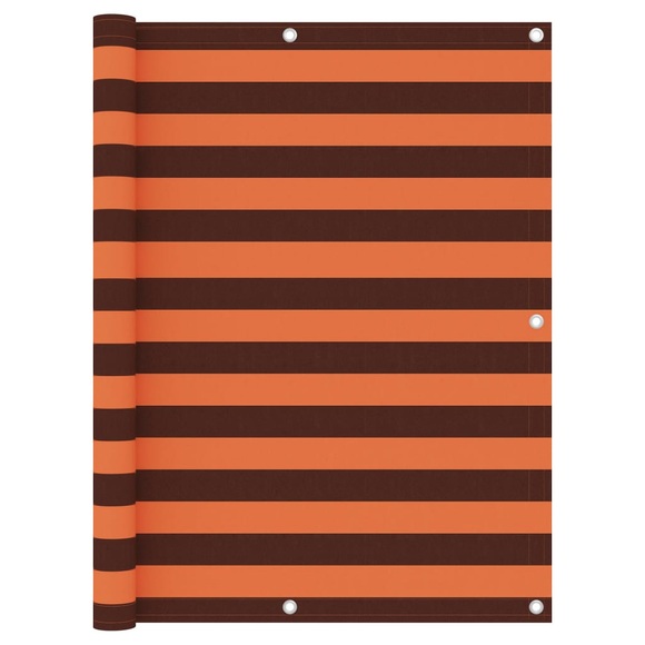 vidaXL Balkon-Sichtschutz Orange und Braun 120x400 cm Oxford-Gewebe