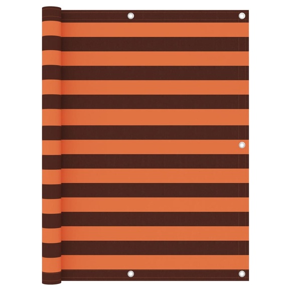 vidaXL Balkon-Sichtschutz Orange und Braun 120x500 cm Oxford-Gewebe