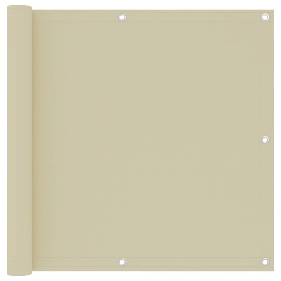 vidaXL Balkon-Sichtschutz Creme 90x300 cm Oxford-Gewebe