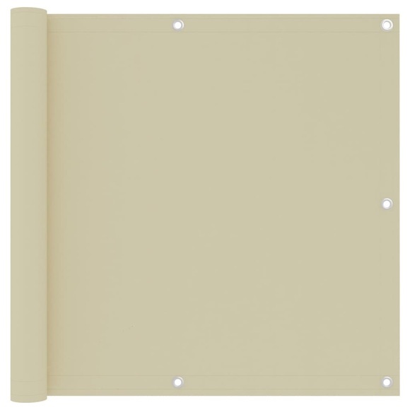 vidaXL Balkon-Sichtschutz Creme 90x500 cm Oxford-Gewebe