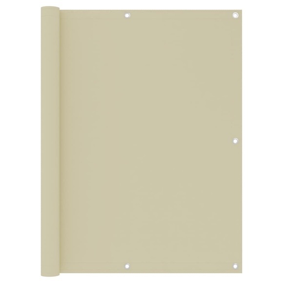 vidaXL Balkon-Sichtschutz Creme 120x500 cm Oxford-Gewebe
