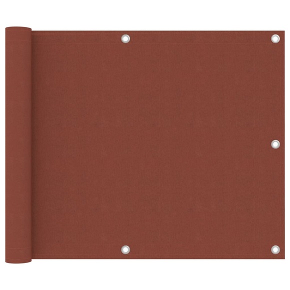 vidaXL Balkon-Sichtschutz Terracotta-Rot 75x300 cm Oxford-Gewebe