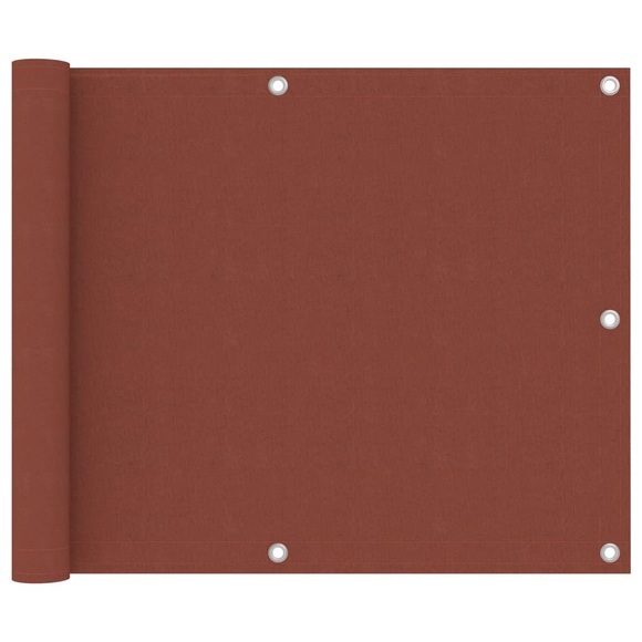 vidaXL Balkon-Sichtschutz Terracotta-Rot 75x500 cm Oxford-Gewebe