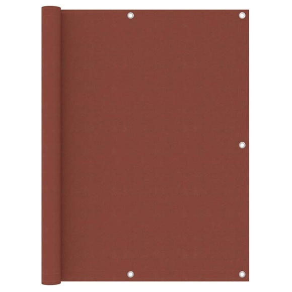 vidaXL Balkon-Sichtschutz Terracotta-Rot 120x400 cm Oxford-Gewebe