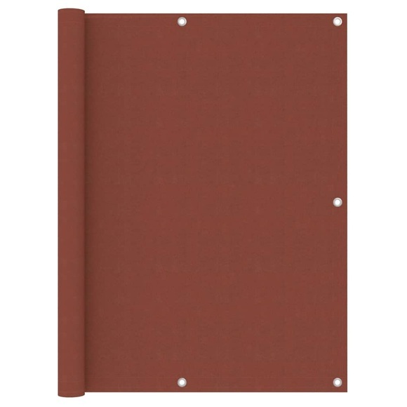 vidaXL Balkon-Sichtschutz Terracotta-Rot 120x500 cm Oxford-Gewebe