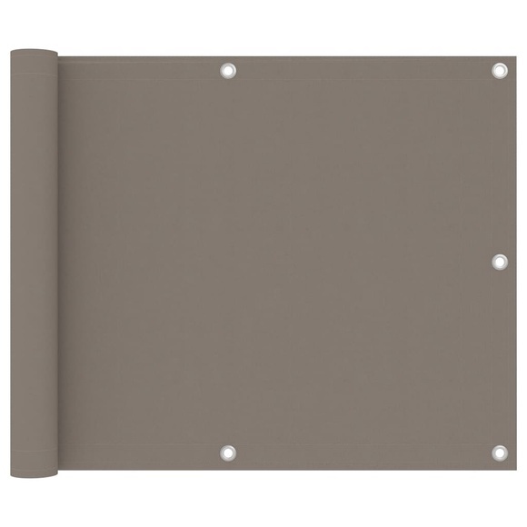 vidaXL Balkon-Sichtschutz Taupe 75x400 cm Oxford-Gewebe