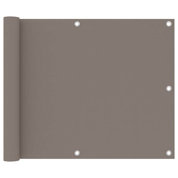 vidaXL Balkon-Sichtschutz Taupe 75x600 cm Oxford-Gewebe