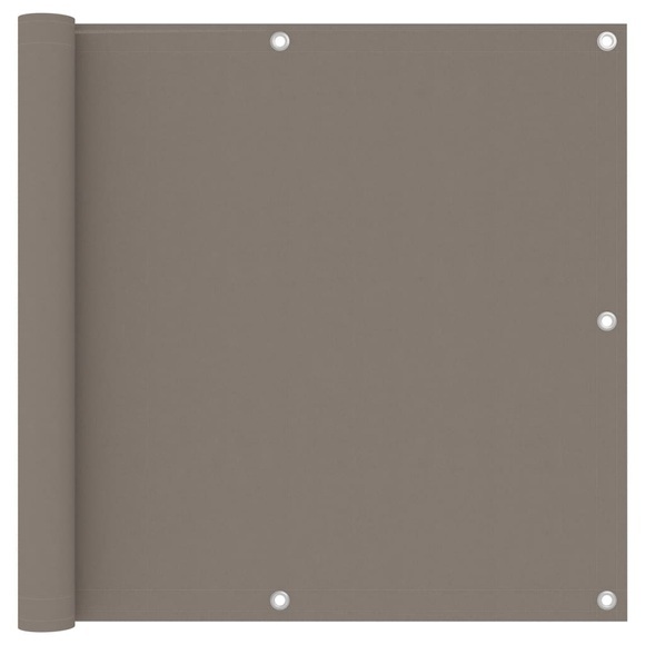 vidaXL Balkon-Sichtschutz Taupe 90x400 cm Oxford-Gewebe