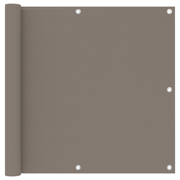 vidaXL Balkon-Sichtschutz Taupe 90x600 cm Oxford-Gewebe