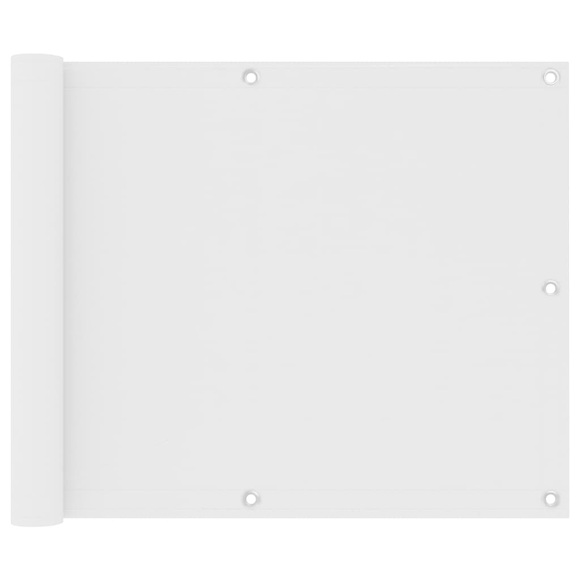 vidaXL Balkon-Sichtschutz Weiß 75x400 cm Oxford-Gewebe