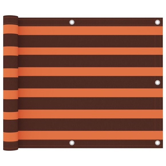 vidaXL Balkon-Sichtschutz Orange und Braun 75x300 cm Oxford-Gewebe