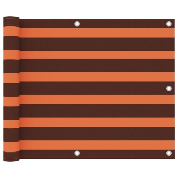 vidaXL Balkon-Sichtschutz Orange und Braun 75x500 cm Oxford-Gewebe