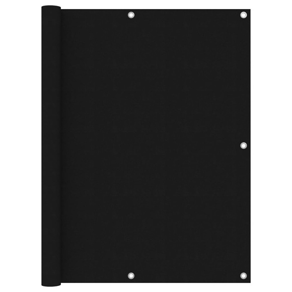 vidaXL Balkon-Sichtschutz Schwarz 120x300 cm Oxford-Gewebe
