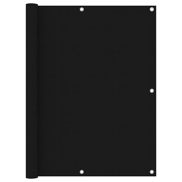 vidaXL Balkon-Sichtschutz Schwarz 120x600 cm Oxford-Gewebe