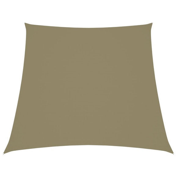 vidaXL Sonnensegel Oxford-Gewebe Trapezförmig 4/5x4 m Beige