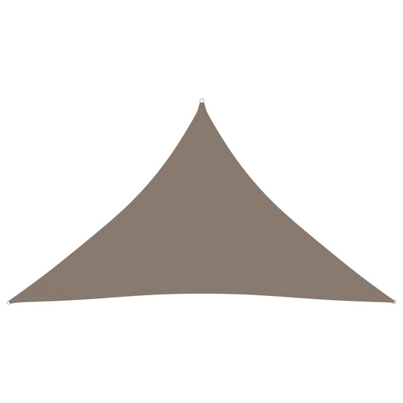 vidaXL Sonnensegel Oxford-Gewebe Dreieckig 3,5x3,5x4,9 m Taupe