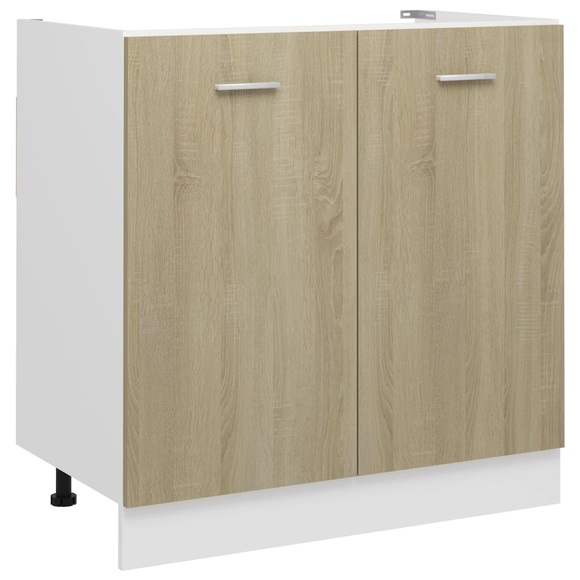 vidaXL Spülenunterschrank Sonoma-Eiche 80x46x81,5 cm Spanplatte