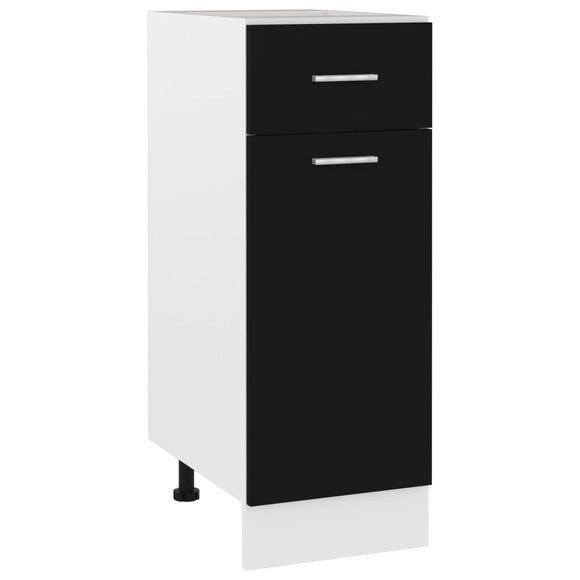 vidaXL Schubunterschrank Schwarz 30x46x81,5 cm Spanplatte