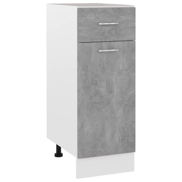 vidaXL Schubunterschrank Betongrau 30x46x81,5 cm Spanplatte