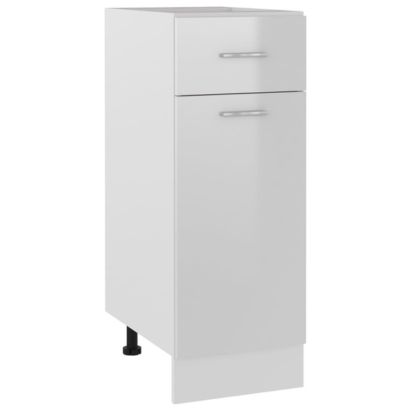 vidaXL Schubunterschrank Hochglanz-Weiß 30x46x81,5 cm Spanplatte