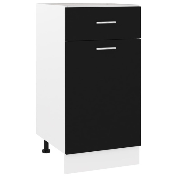 vidaXL Schubunterschrank Schwarz 40x46x81,5 cm Spanplatte