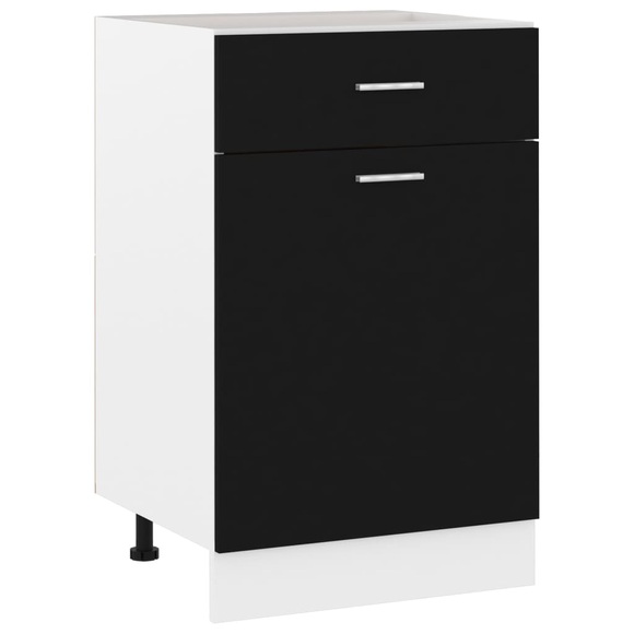 vidaXL Schubunterschrank Schwarz 50x46x81,5 cm Spanplatte