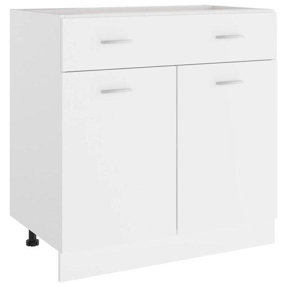 vidaXL Schubunterschrank Weiß 80x46x81,5 cm Spanplatte