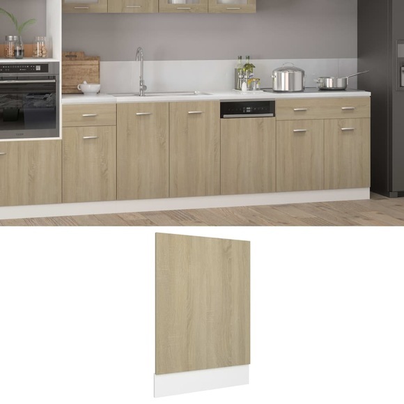 vidaXL Geschirrspülerblende Sonoma-Eiche 45x3x67 cm Spanplatte