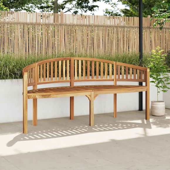 vidaXL Sitzbank in Bananen-Form 180 cm Massivholz Teak
