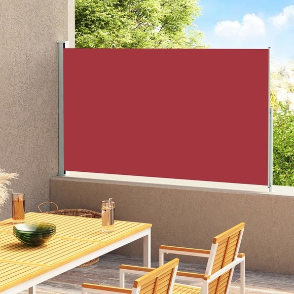 vidaXL Ausziehbare Seitenmarkise 180x300 cm Rot