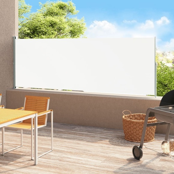 vidaXL Ausziehbare Seitenmarkise 180x500 cm Creme