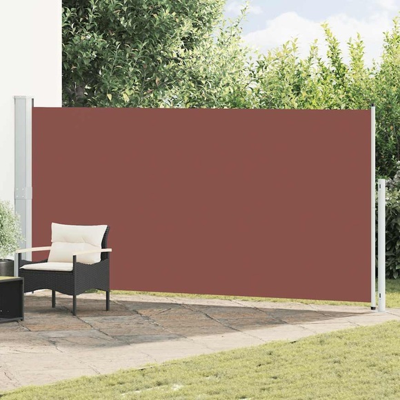 vidaXL Ausziehbare Seitenmarkise 180x500 cm Braun