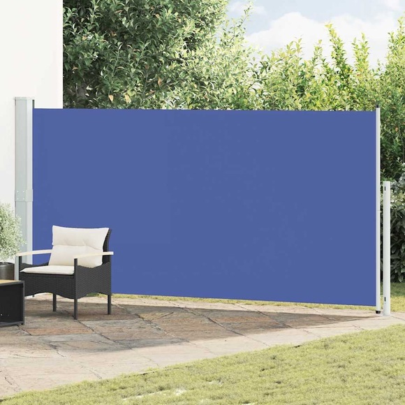 vidaXL Ausziehbare Seitenmarkise 180x500 cm Blau