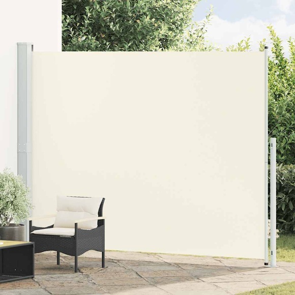 vidaXL Ausziehbare Seitenmarkise 220x300 cm Creme