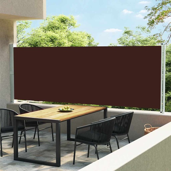 vidaXL Ausziehbare Seitenmarkise 600x160 cm Braun