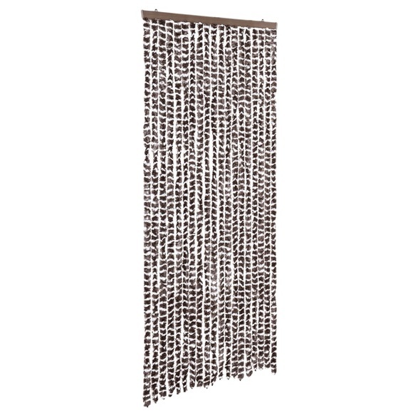 vidaXL Insektenschutz-Vorhang Braun und Weiß 56x185 cm Chenille