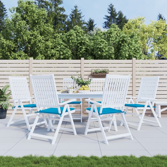 vidaXL Gartenstuhl-Sitzkissen 6 Stk. Blau 50x50x4 cm Stoff