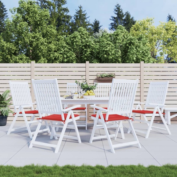 vidaXL Gartenstuhl-Sitzkissen 6 Stk. Rot 50x50x4 cm Stoff