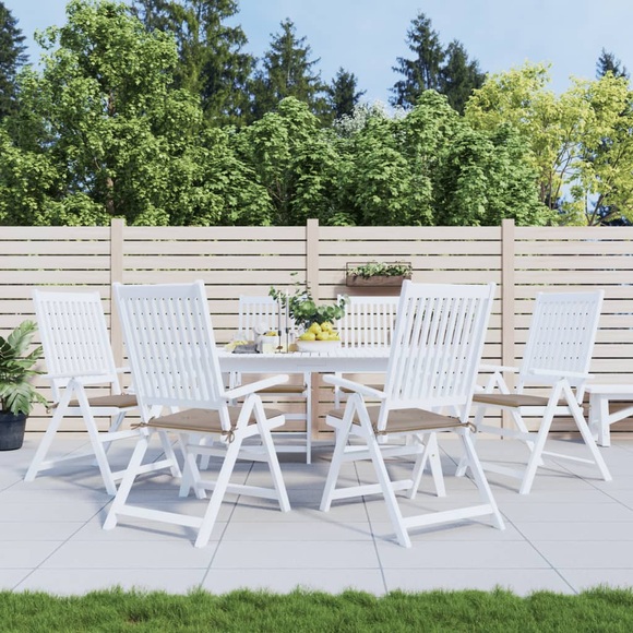 vidaXL Gartenstuhl-Sitzkissen 6 Stk. Taupe 50x50x4 cm Stoff