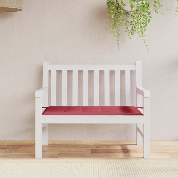vidaXL Gartenbank-Auflage Weinrot 100x50x4 cm Stoff
