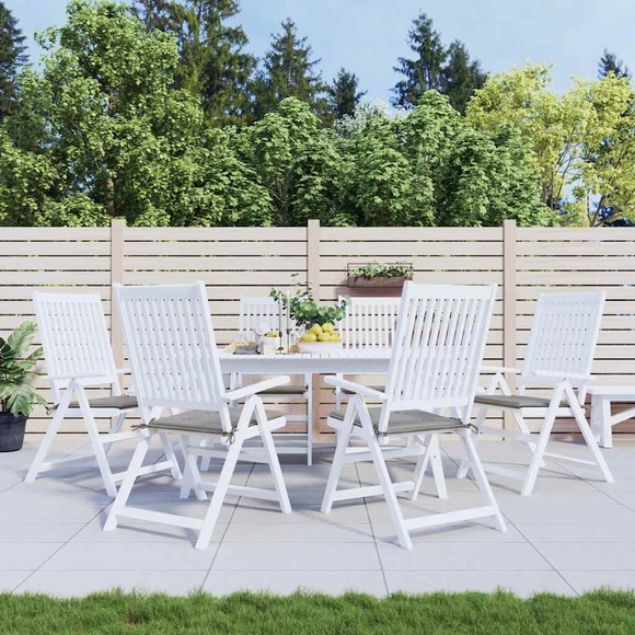vidaXL Gartenstuhl-Sitzkissen 6 Stk. Grau 40x40x4 cm Stoff