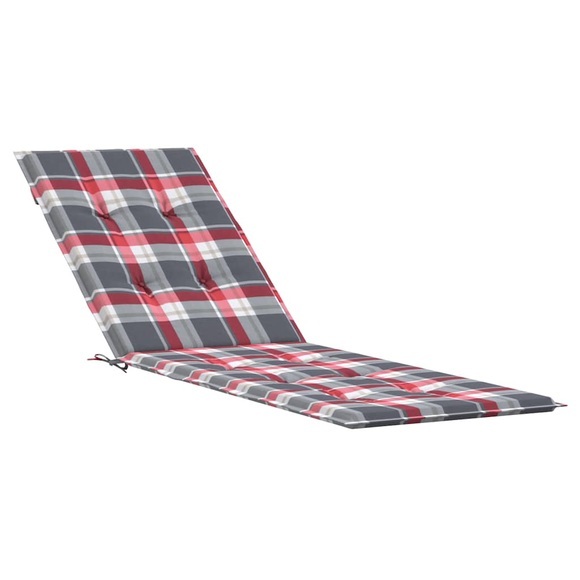 vidaXL Liegestuhl-Auflage Rotes Karomuster (75+105)x50x4 cm