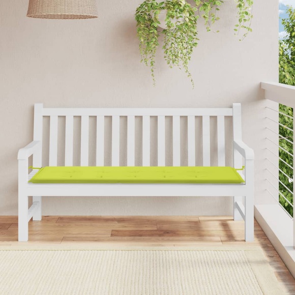 vidaXL Gartenbank-Auflage Hellgrün 150x50x4 cm Stoff