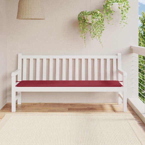 vidaXL Gartenbank-Auflage Weinrot 180x50x4 cm Stoff