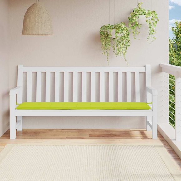 vidaXL Gartenbank-Auflage Hellgrün 200x50x4 cm Stoff