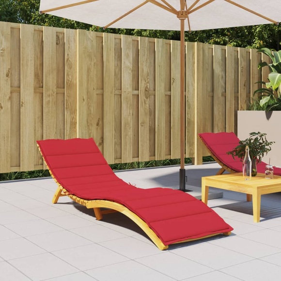 vidaXL Sonnenliegen-Auflage Rot 200x70x4 cm Stoff