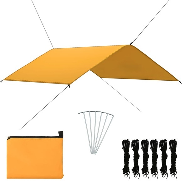 vidaXL Outdoor Tarp 4x4 m Gelb